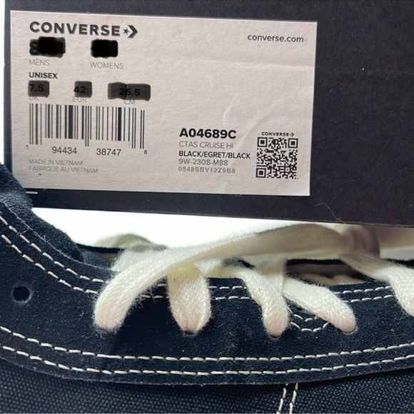 Converse Men’s CTAS CRUISE HI
BLACK/EGRET/BLACK A04689C Platforms Sneakers - Picture 16 of 16